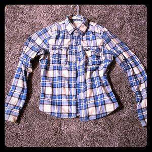 Abercrombie plaid button down - large